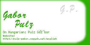 gabor pulz business card